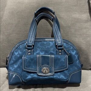 COACH Chic Blue Satchel Bag